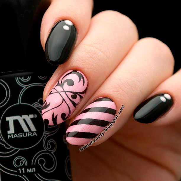 Decal nail sticker Pink pattern
