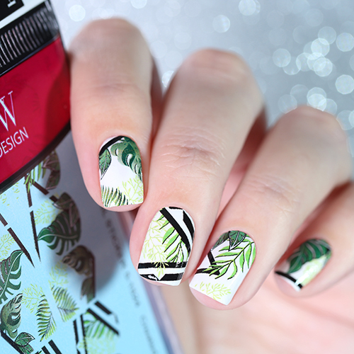 Decal nail sticker Tropic leaves