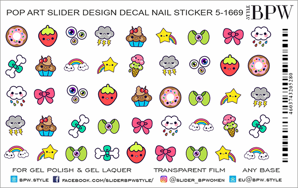 Decal nail sticker Pop Art 10