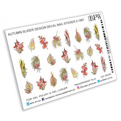 Decal nail sticker Autumn watercolor