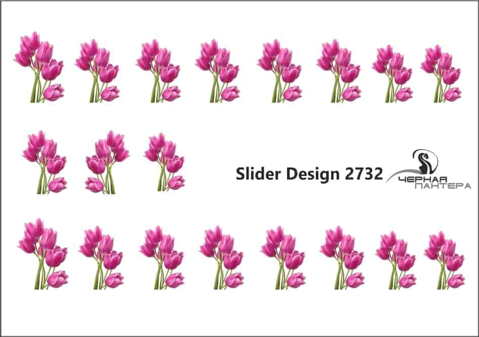 Decal nail sticker Pink tullips