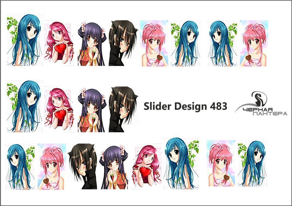 Decal nail stickers Anime