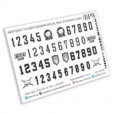 Decal nail sticker Numbers