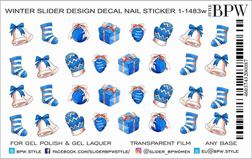 Decal nail sticker Winter elements