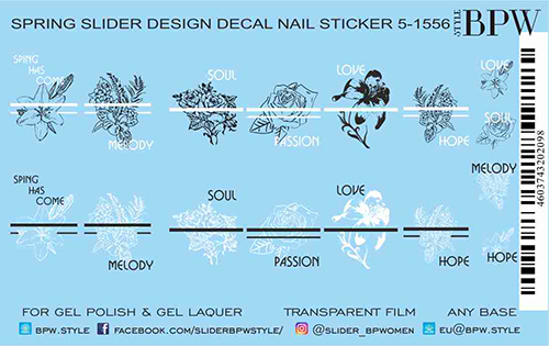 Decal nail sticker  Spring has come