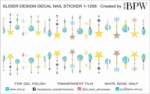 Decal nail sticker Winter decoration