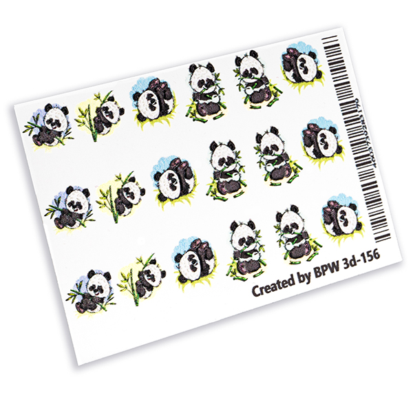 Decal sticker 3D effect Pandas