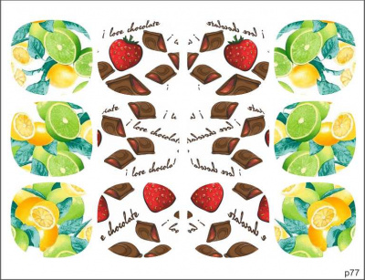 Decal nail stickers Fruit mix