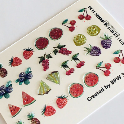 Decal sticker 3D Fruits