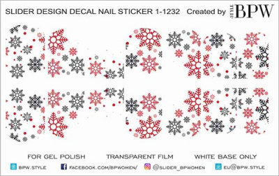 Decal nail sticker snowflakes
