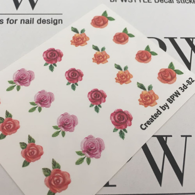 Decal sticker 3D effect Volume roses