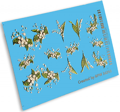 Decal sticker 3D Lilies of the valley