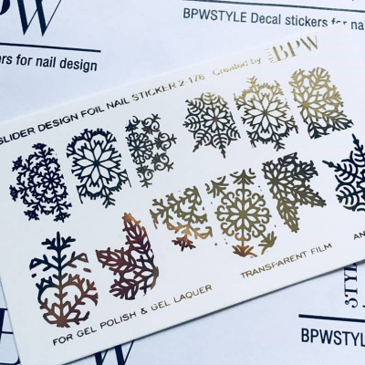 Foil decal sticker Snowflakes
