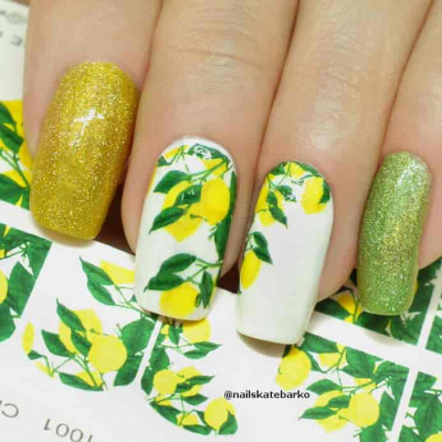 Decal nail sticker Lemons