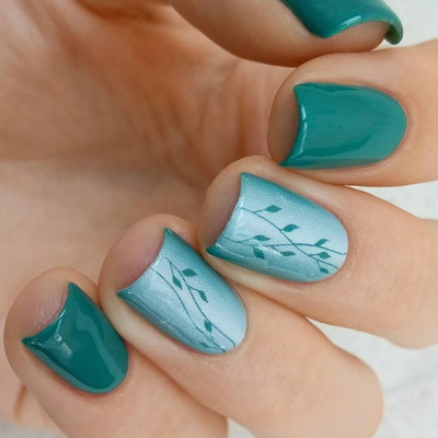 Decal nail sticker Clear leaves