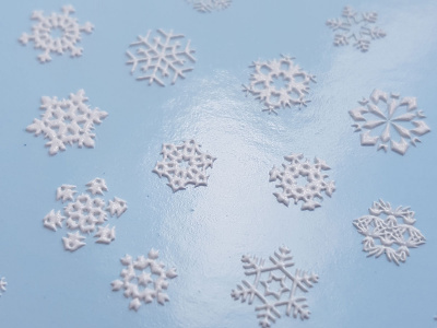 Decal sticker 3D effect Snowflakes mini