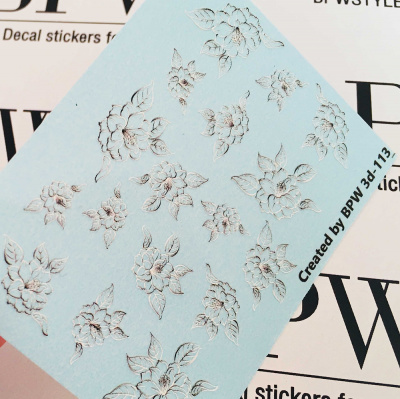 Decal sticker 3D effect Gradient Flowers
