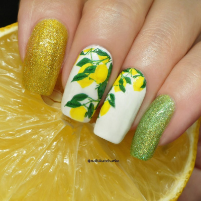 Decal nail sticker Lemons