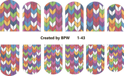 Decal nail sticker Color knitting