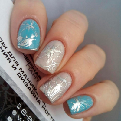 Decal nail sticker Foil flowers