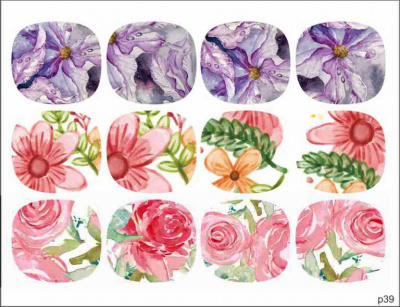 Decal nail stickers Watercolor