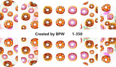 Decal nail sticker Donuts