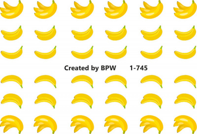 Decal nail stickers Bananas