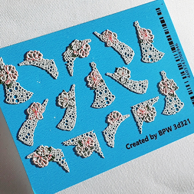 Decal sticker 3D Foam with flowers