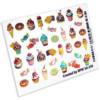 Decal sticker 3D Sweets