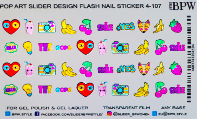 Decal nail sticker Pop Art 3