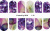 Decal nail sticker Purple leaves