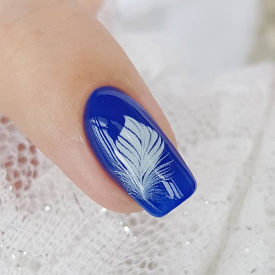 Decal nail sticker White feathers