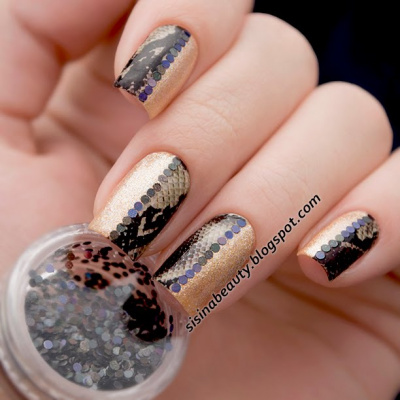 Decal nail stickers Snake skin