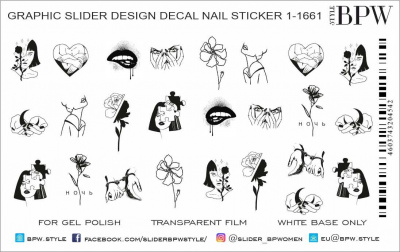 Decal nail stickeк Graphic mix