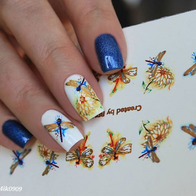 Decal nail sticker Dragonflies