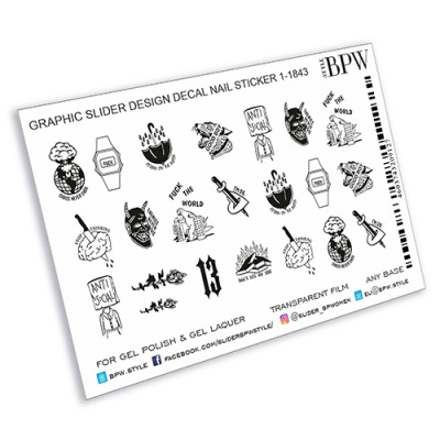 Decal nail sticker Graphic mix