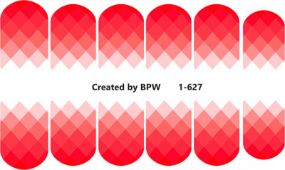 Decal nail sticker Red rhombus