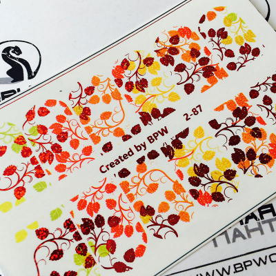 Decal nail sticker Autumn leaves