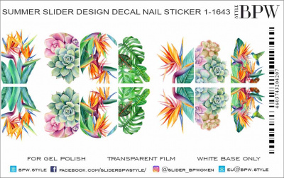 Decal nail stickeк In tropics