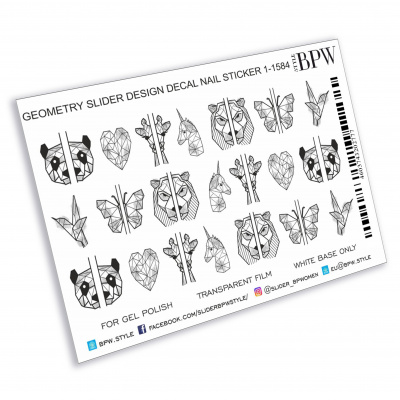 Decal nail sticker Geometric animals