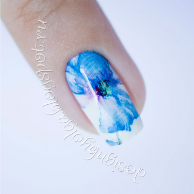 Decal nail sticker Watercolor flowers