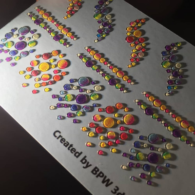 Decal sticker 3D effect Confetti