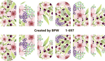 Decal nail stickers Spring flowers