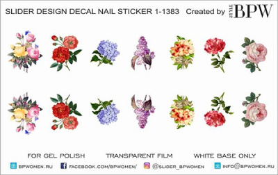 Decal nail sticker Flowers vintage