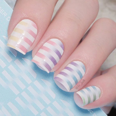 Decal nail sticker White stripes