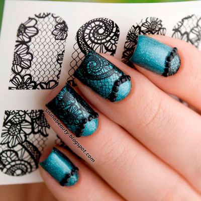 Decal nail sticker Lace