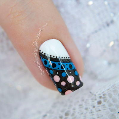 Decal nail sticker Black pattern