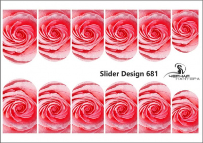 Decal nail stickers Pink rose