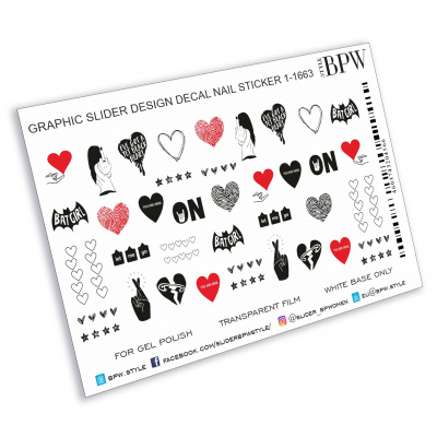 Decal nail sticker Graphic mix 3