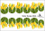 Decal nail sticker Yellow tulips